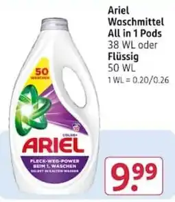 Rossmann Ariel Waschmittel All in 1 Pods Angebot