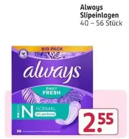 Rossmann Always Slipeinlagen Angebot