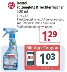 Rossmann Domol Faltenglatt & Textilerfrischer Angebot