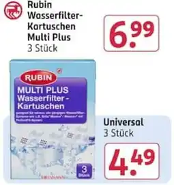Rossmann Rubin Wasserfilter-Kartuschen Multi Plus Angebot