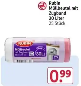 Rossmann Rubin Müllbeutel mit Zugband Angebot