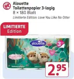 Rossmann Alouette Toilettenpapier 3-lagig Angebot