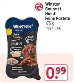 Rossmann Winston Gourmet Hund Feine Pastete Huhn Angebot
