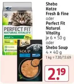 Rossmann Sheba Katze Fresh & Fine oder Perfect Fit Natural Vitality oder Soup Angebot