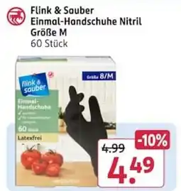Rossmann Flink & Sauber Einmal-Handschuhe Nitril Angebot