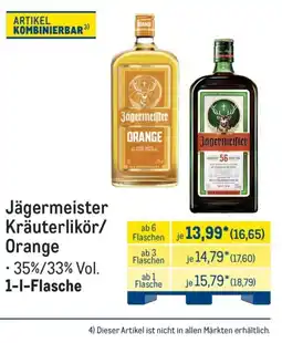 METRO Jägermeister Kräuterlikör/Orange Angebot