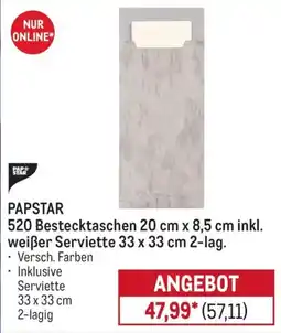 METRO PAPSTAR Bestecktaschen Angebot