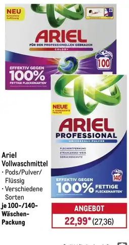 METRO Ariel Vollwaschmittel Angebot