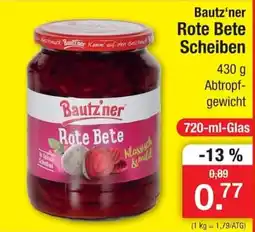 Zimmermann Bautz'ner Rote Bete Scheiben Angebot