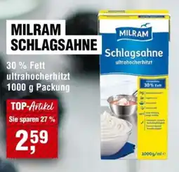 Handelshof MILRAM SCHLAGSAHNE Angebot