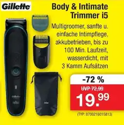 Zimmermann Gillette Body & Intimate Trimmer i5 Angebot