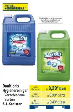 METRO DanKlorix Hygienereiniger Angebot