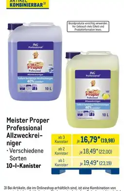 METRO Meister Proper Professional Allzweckreiniger Angebot