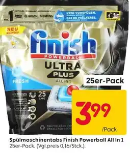 Rusta Spülmachineentabs Finish Powerball All In 1 Angebot