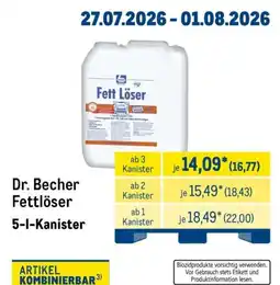 METRO Dr. Becher Fettlöser Angebot