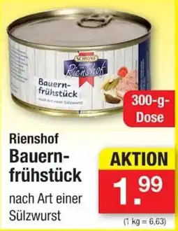 Zimmermann Rienshof Bauern-frühstück Angebot