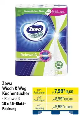 METRO Zewa Wisch & Weg Küchentücher Reinweiß Angebot