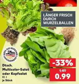 Kaufland Dtsch. Multicolor-Salat oder Kopfsalat Angebot