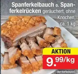 Zimmermann Spanferkelbauch o. Spanferkelrücken Angebot