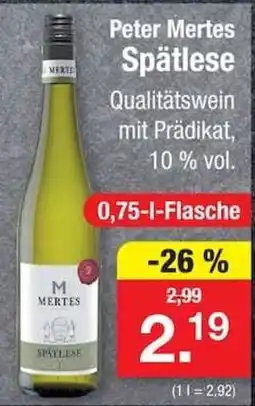 Zimmermann Peter Mertes Spätlese Angebot
