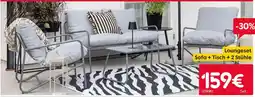 Rusta LoungeSet Sofa + Tisch + 2 Stühle Angebot