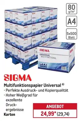 METRO SIGMA Multifunktionspapier Universal Angebot