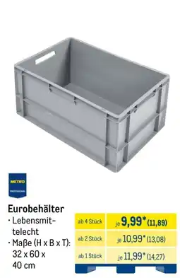 METRO Eurobehälter Angebot
