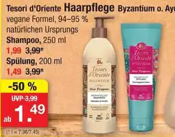 Zimmermann Tesori d'Oriente Haarpflege Byzantium o. Ayurveda Shampoo oder Spülung Angebot