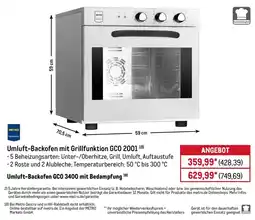 METRO Umluft-Backofen mit Grillfunktion GCO 2001 Angebot