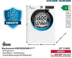 METRO Hoover Waschautomat H3WPS6106TAMB-S Angebot