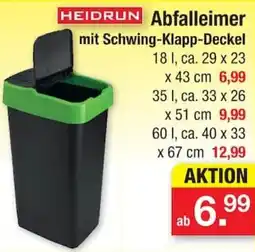 Zimmermann HEIDRUN Abfalleimer mit Schwing-Klapp-Deckel Angebot