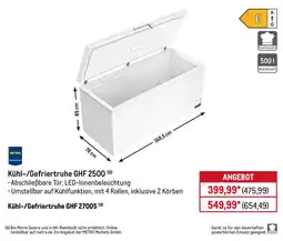 METRO Kühl-/Gefriertruhe GHF 2500 Angebot