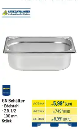 METRO METRO PROFESSIONAL GN Behälter Angebot
