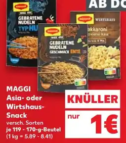 Kaufland MAGGI Asia- oder Wirtshaus-Snack Angebot