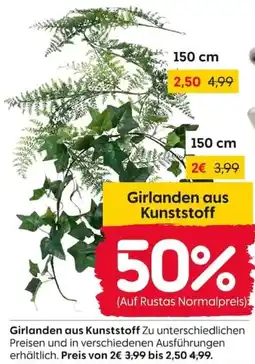 Rusta Girlanden aus Kunststoff Angebot