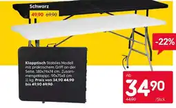 Rusta Klapptisch Stabiles Modell Angebot