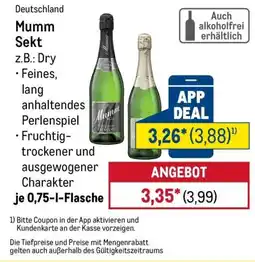 METRO Mumm Sekt Angebot