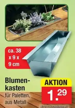 Zimmermann Blumenkasten für Paletten, aus Metall Angebot