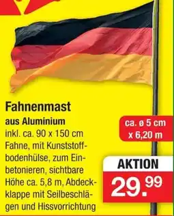 Zimmermann Fahnenmast aus Aluminium Angebot