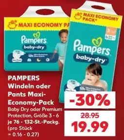 Kaufland Pampers Windeln oder Pants Maxi-Economy-Pack Angebot