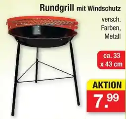 Zimmermann Rundgrill mit Windschutz Angebot