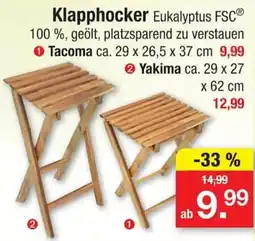 Zimmermann Klapphocker Eukalyptus FSC Angebot