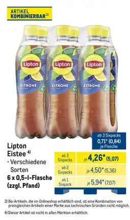 METRO Lipton Eistee Angebot