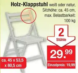 Zimmermann Holz-Klappstuhl Angebot