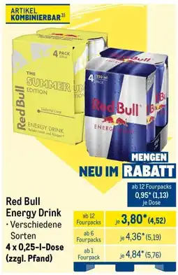 METRO Red Bull Energy Drink Angebot