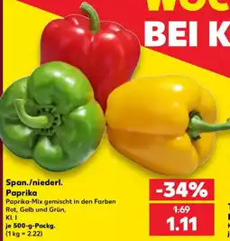Kaufland Span./niederl. Paprika Angebot