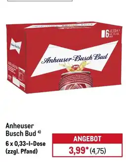 METRO Anheuser Busch Bud Angebot