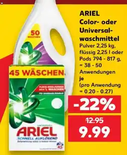 Kaufland ARIEL Color- oder Universal-waschmittel Angebot