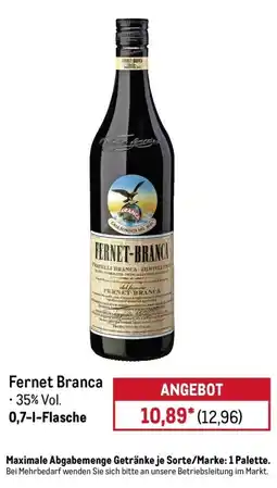 METRO Fernet Branca Angebot