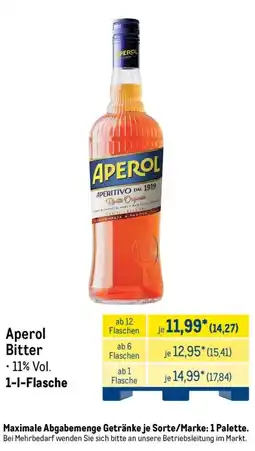 METRO Aperol Bitter Angebot